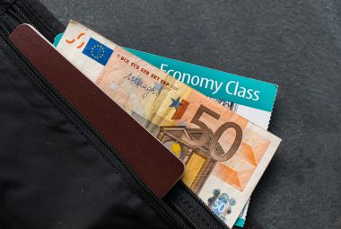 money belt with passport and money